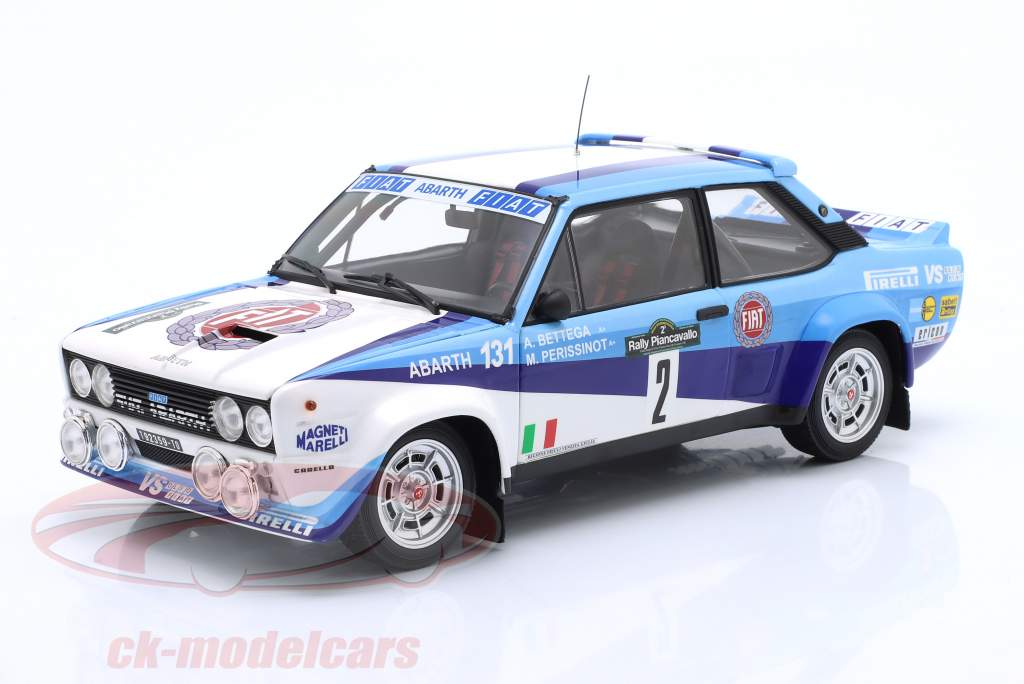 Fiat 131 Abarth #2 winnaar rally Piancavallo 1981 Bettega, Perissinot 1:18 Kyosho