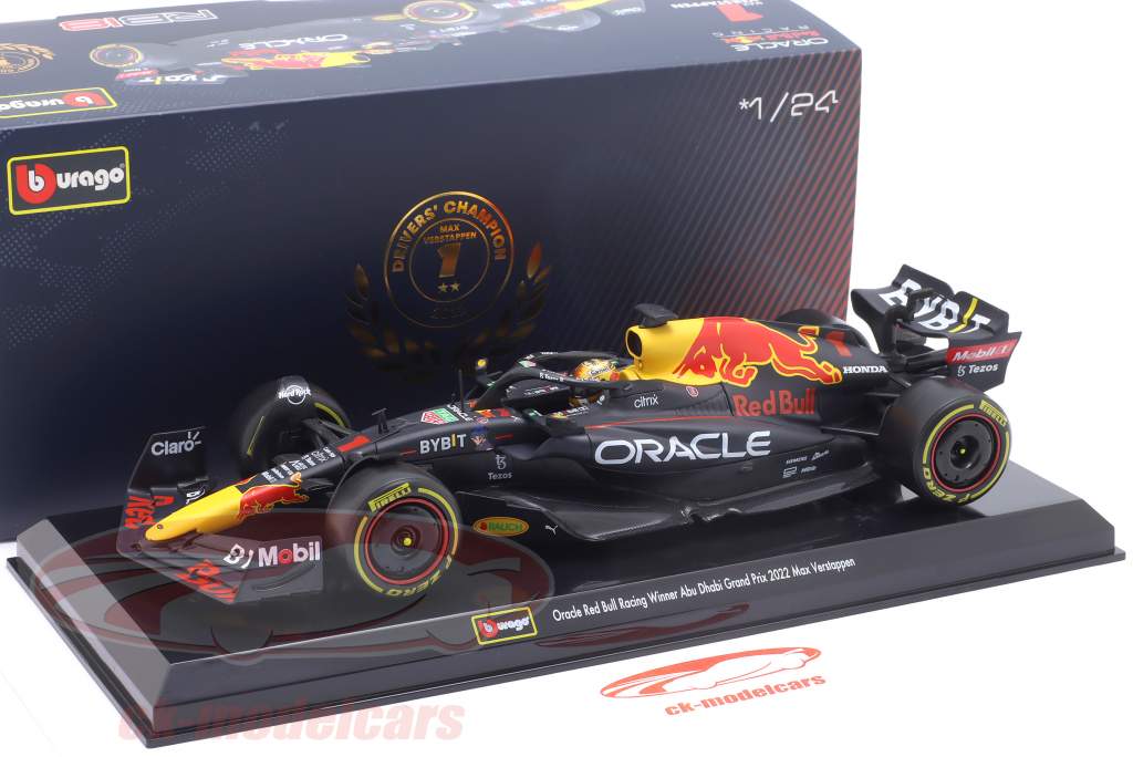 M. Verstappen Red Bull RB18 #1 Sieger Abu Dhabi GP Formel 1 Weltmeister 2022 1:24 Bburago