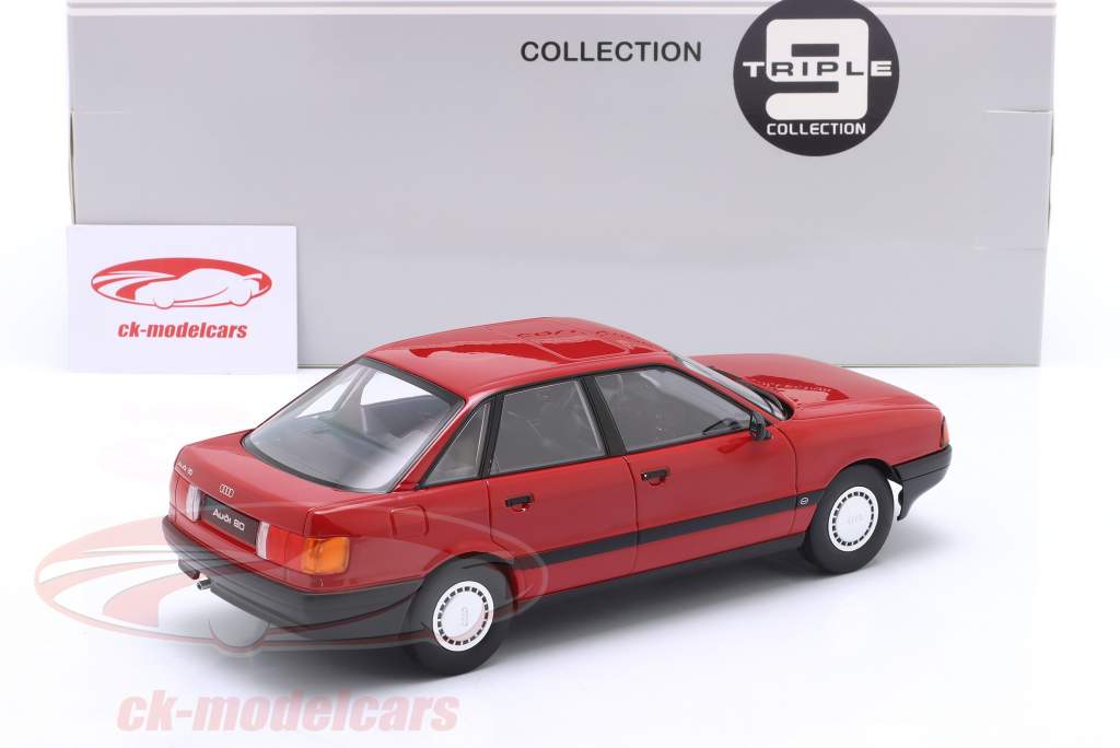 Audi 80 (B3) Año de construcción 1989 rojo 1:18 Triple9