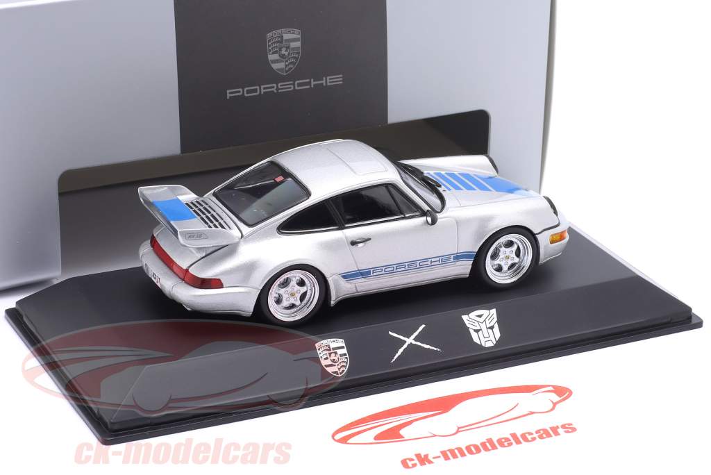 Porsche 911 (964) Carrera RS 3.8 Transformers Mirage argent 1:43 Spark