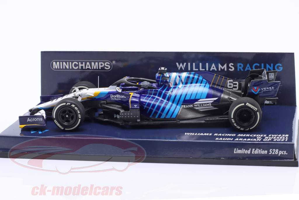 George Russell Williams FW43B #63 saoudien Saoudite GP formule 1 2021 1:43 Minichamps