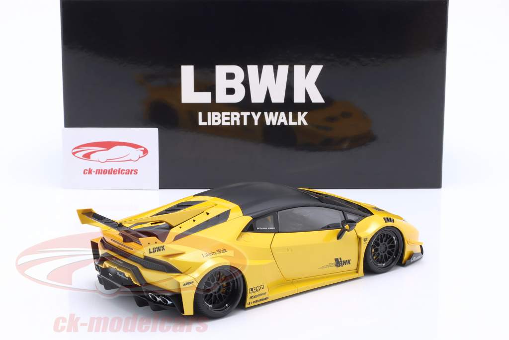 LB Silhouette Works Lamborghini Huracan GT 2019 geel metalen 1:18 AUTOart
