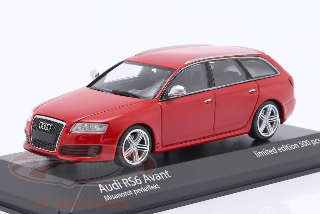 Audi RS 6 Avant Année de construction 2007 Misano rouge effet nacré 1:43 Minichamps