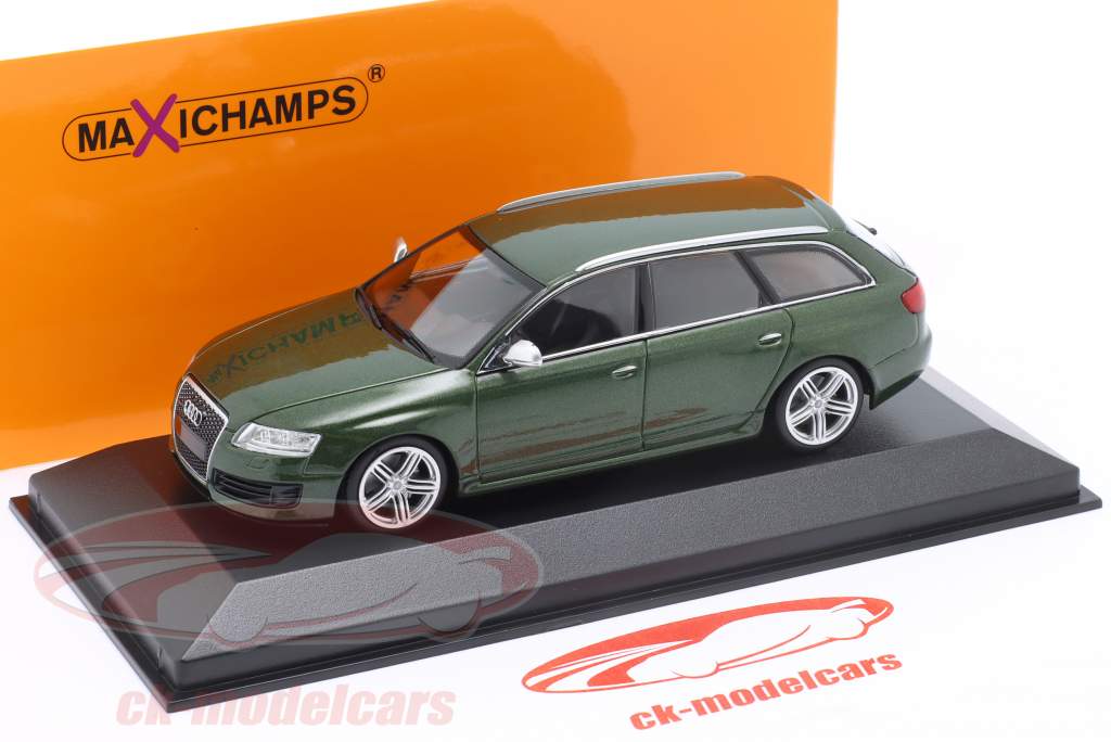 Audi RS 6 Avant (C6) Année de construction 2008 vert foncé métallique 1:43 Minichamps