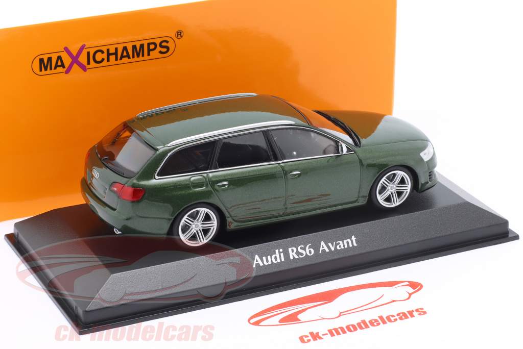 Audi RS 6 Avant (C6) Año de construcción 2008 verde oscuro metálico 1:43 Minichamps