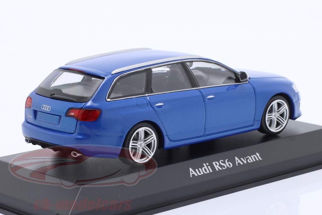 Audi RS 6 Avant (C6) Année de construction 2008 bleu métallique 1:43 Minichamps