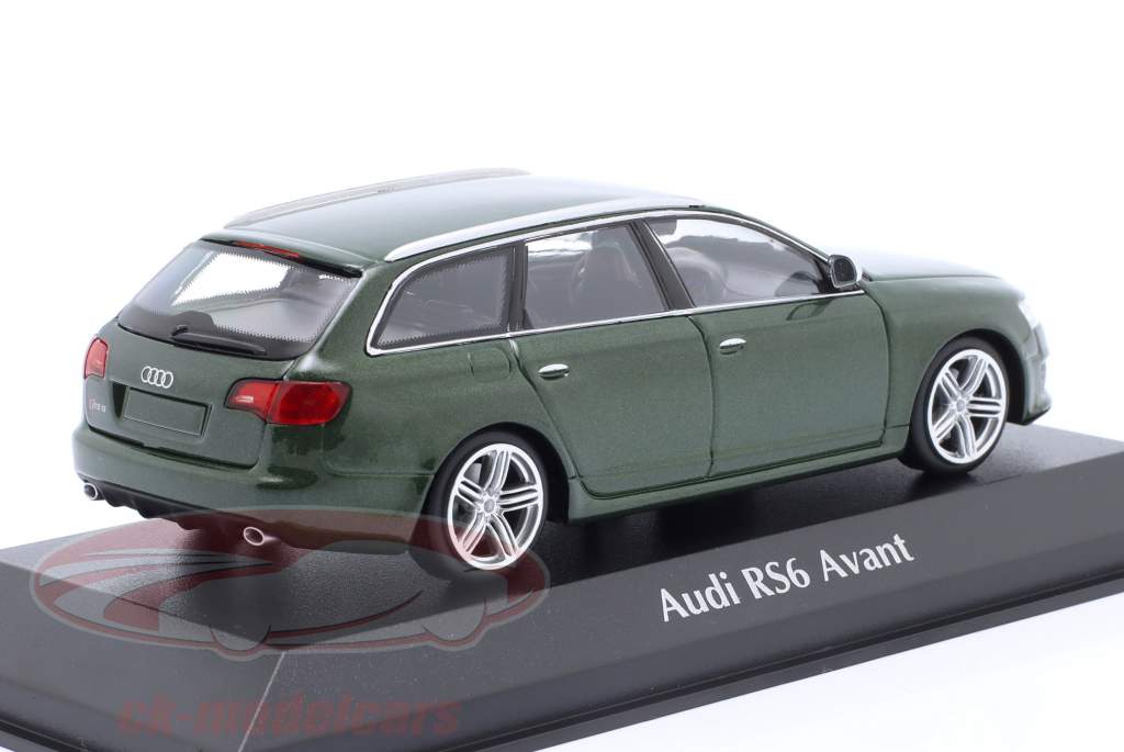 Audi RS 6 Avant (C6) Año de construcción 2008 verde oscuro metálico 1:43 Minichamps