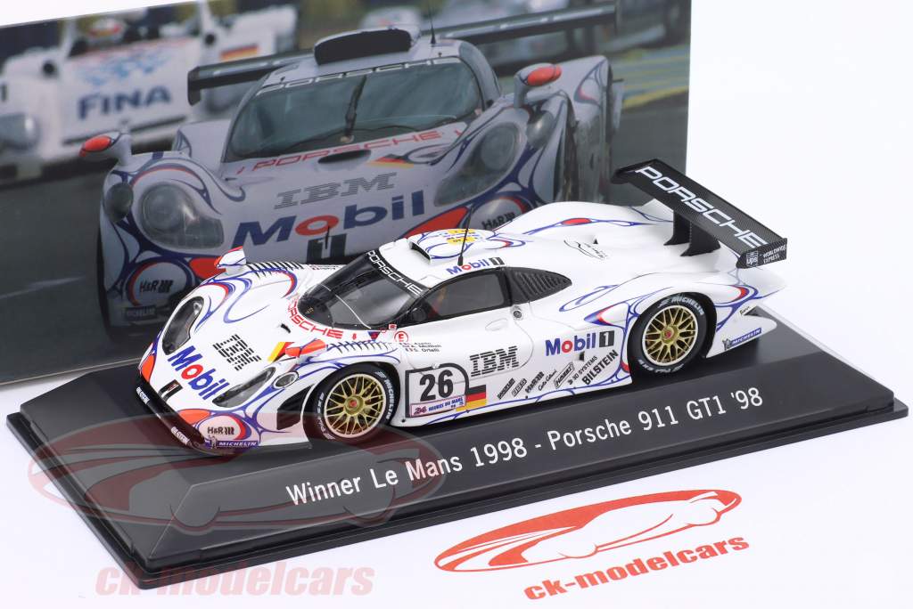 Porsche 911 GT1 #26 勝者 24h LeMans 1998 McNish, Aiello, Ortelli 1:43 Spark