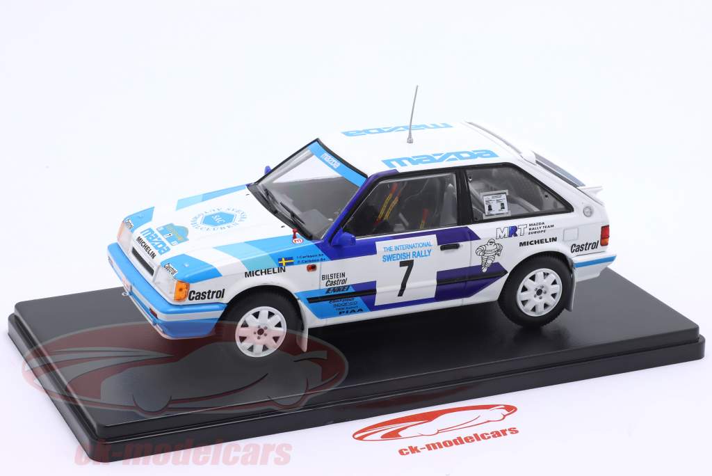 Mazda 323 4WD #7 gagnant se rallier Suède 1989 I. Carlsson, P. Carlsson 1:24 Altaya