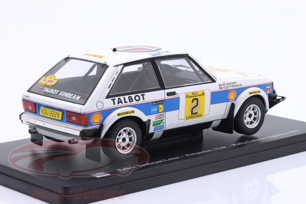 Talbot Sunbeam Lotus #2 winnaar rally codeur 1981 Frequelin, Todt 1:24 Altaya
