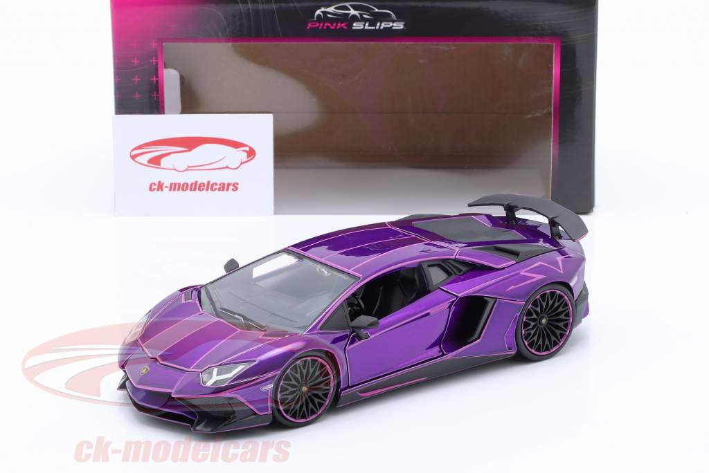 Pink Slips Lamborghini Aventador SV バイオレット 1:24 Jada Toys