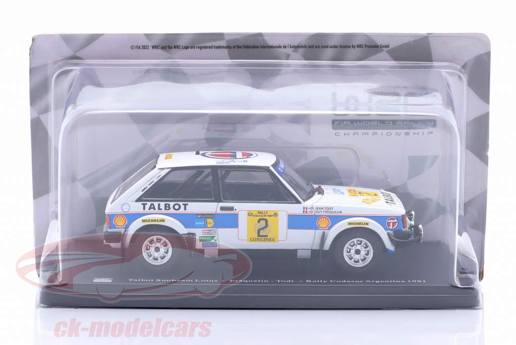 Talbot Sunbeam Lotus #2 winnaar rally codeur 1981 Frequelin, Todt 1:24 Altaya