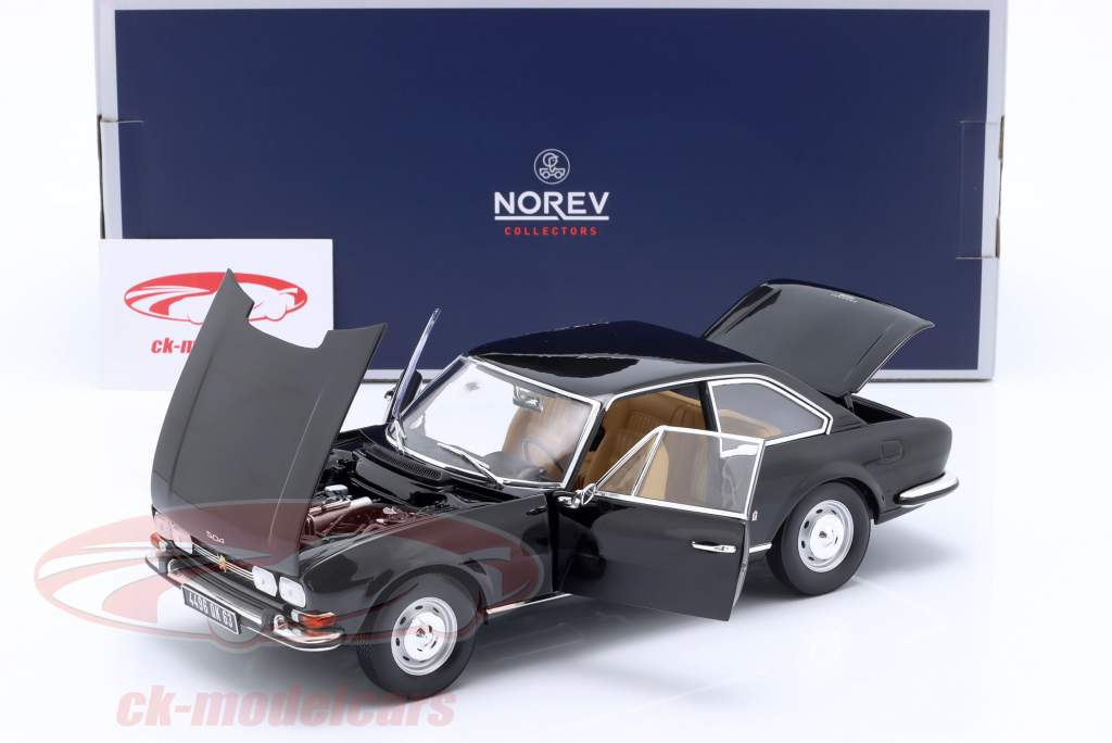 Peugeot 504 Coupe 建設年 1969 黒 1:18 Norev