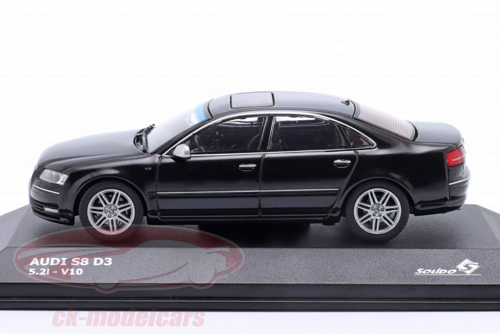 Audi S8 (D3) Bouwjaar 2010 zwart 1:43 Solido
