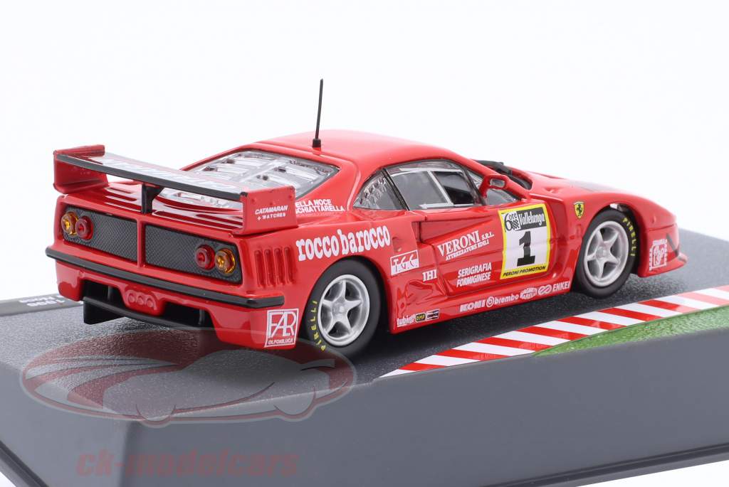 Ferrari F40 GTE #1 ganhador 6h Vallelunga 1996 Della Noce, Schiattarella 1:43 Altaya