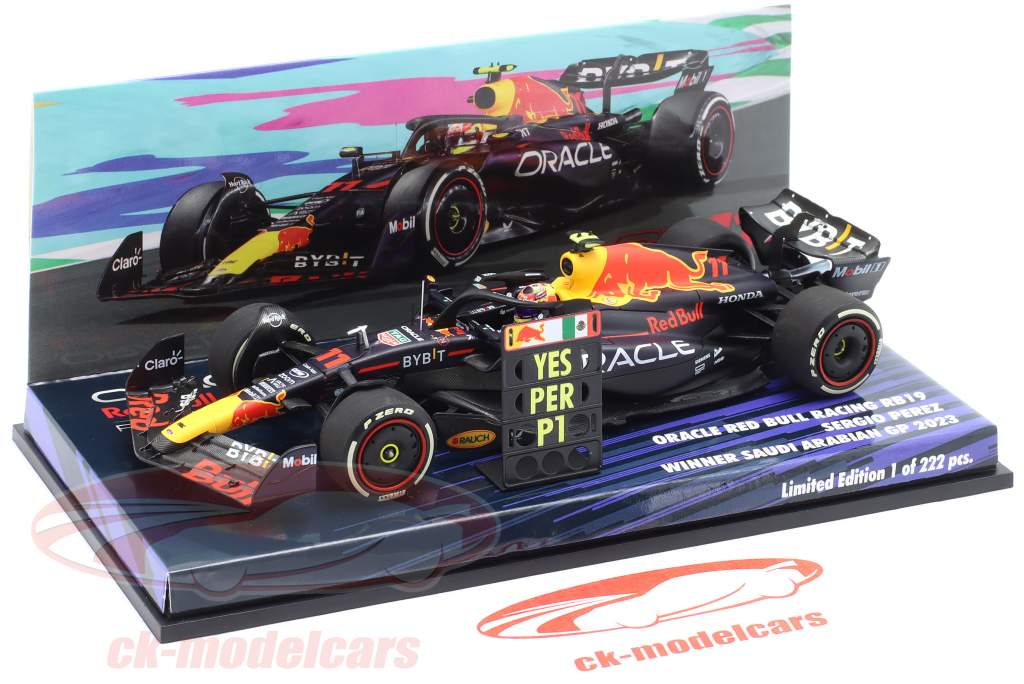 S. Perez Red Bull RB19 #11 winnaar Saoedi-Arabië GP formule 1 2023 1:43 Minichamps