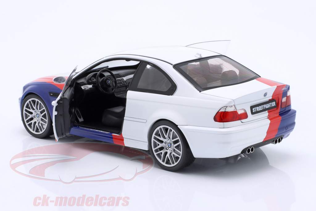Solido 1:18 BMW M3 (E46) Streetfighter 建設年 2000 白 / 青 / 赤 S1806505 モデル 車  S1806505 421182870 3663506020254