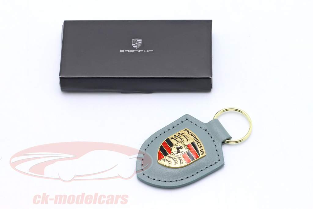 Porte-clés Porsche écusson blanc / argent