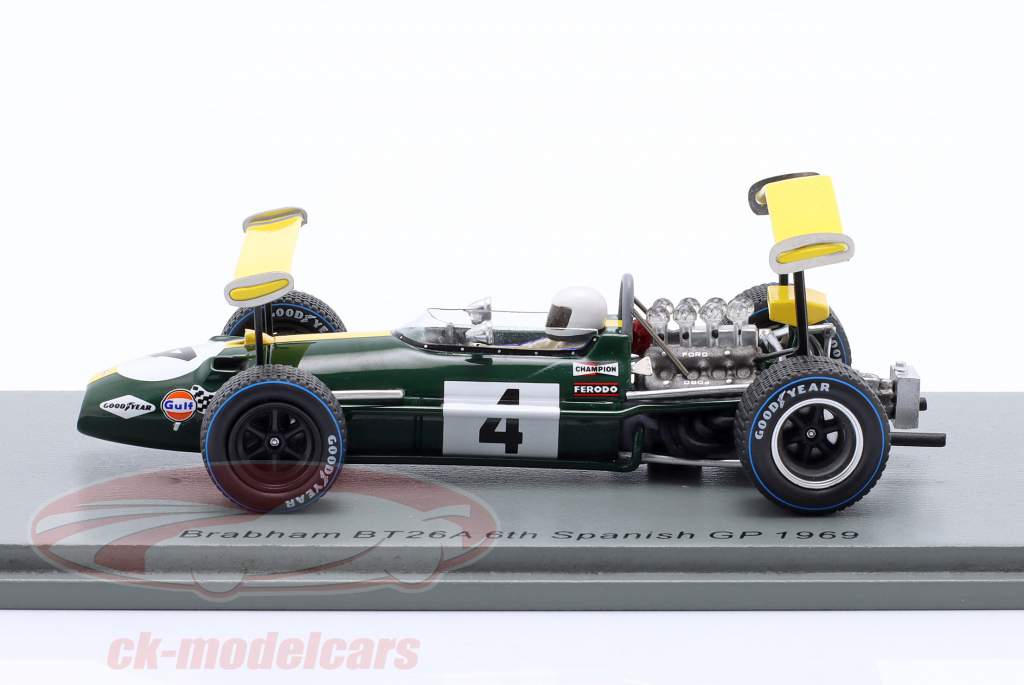 Spark 1:43 Jacky Ickx Brabham BT26A #4 6位 スペイン GP 式 1969 S8315 モデル 車  S8315 9580006983152