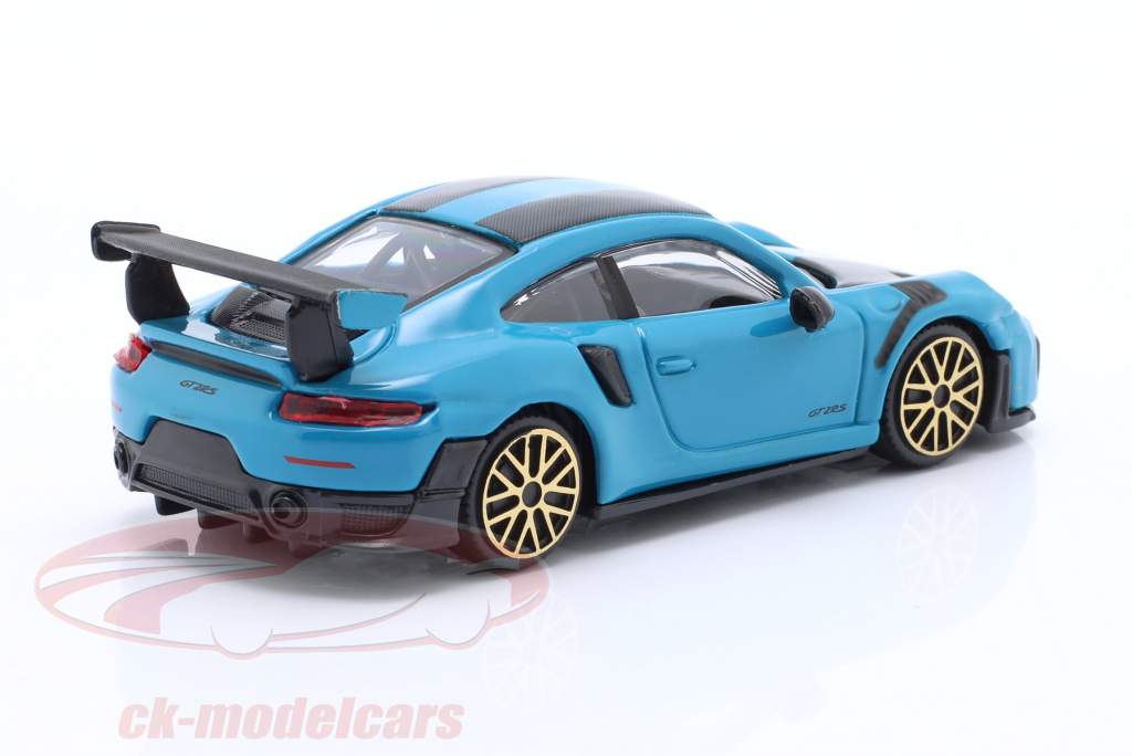 Porsche 911 GT2 RS Anno di costruzione 2018 blu / nero 1:43 Bburago