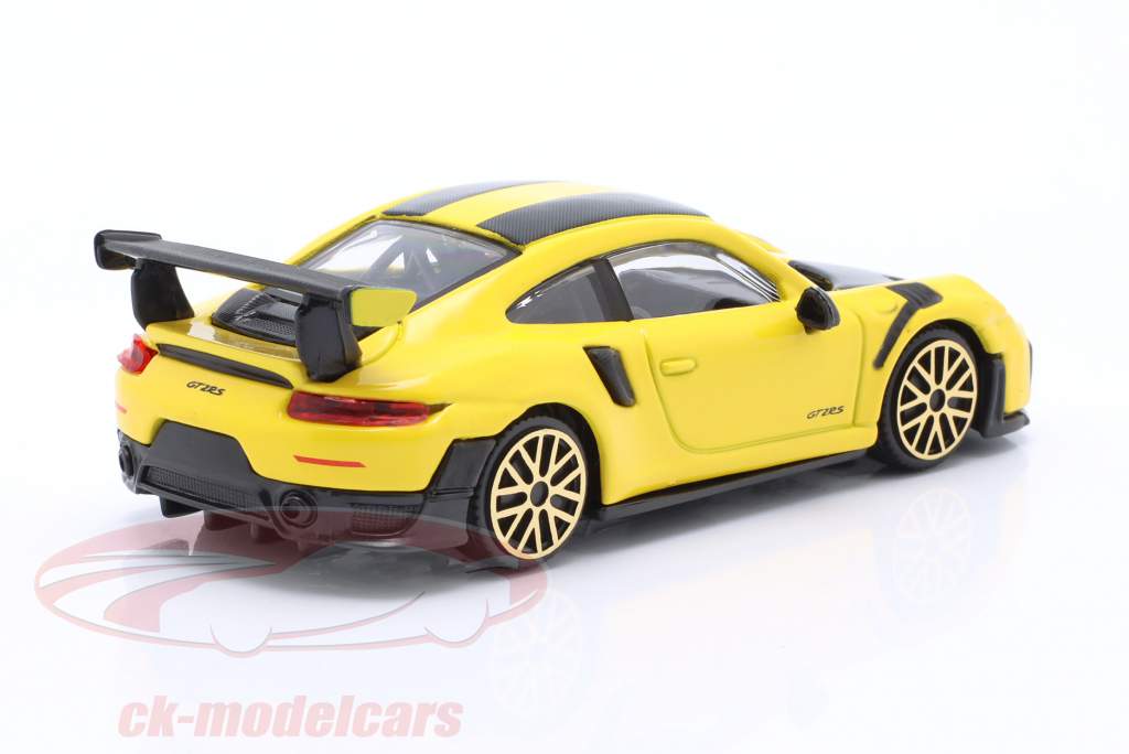 Porsche 911 GT2 RS Année de construction 2018 jaune / noir 1:43 Bburago