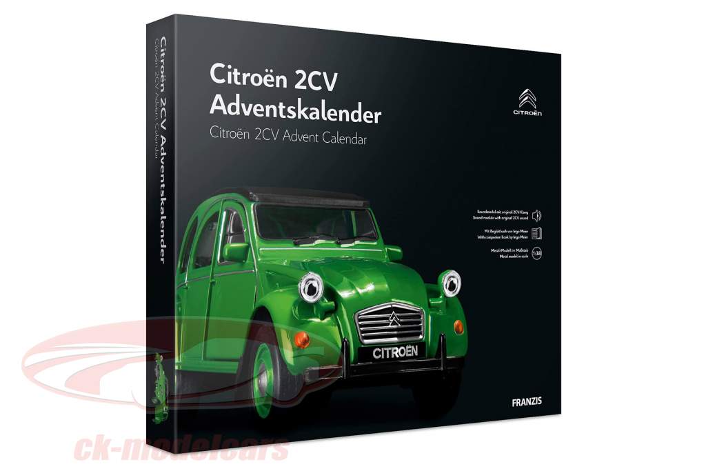 Citroen 2CV Календарь появления: Citroen 2CV зеленый 1:38 Franzis