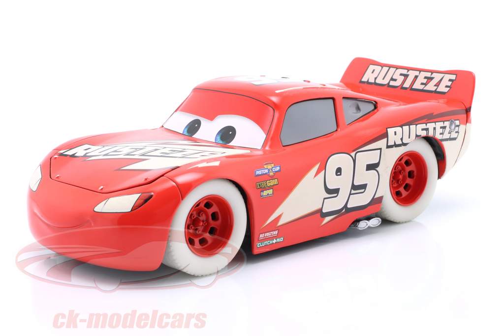Lightning McQueen Glow Racers #95 Disney 电影 Cars 红色的/ 白色的1:24 Jada Toys