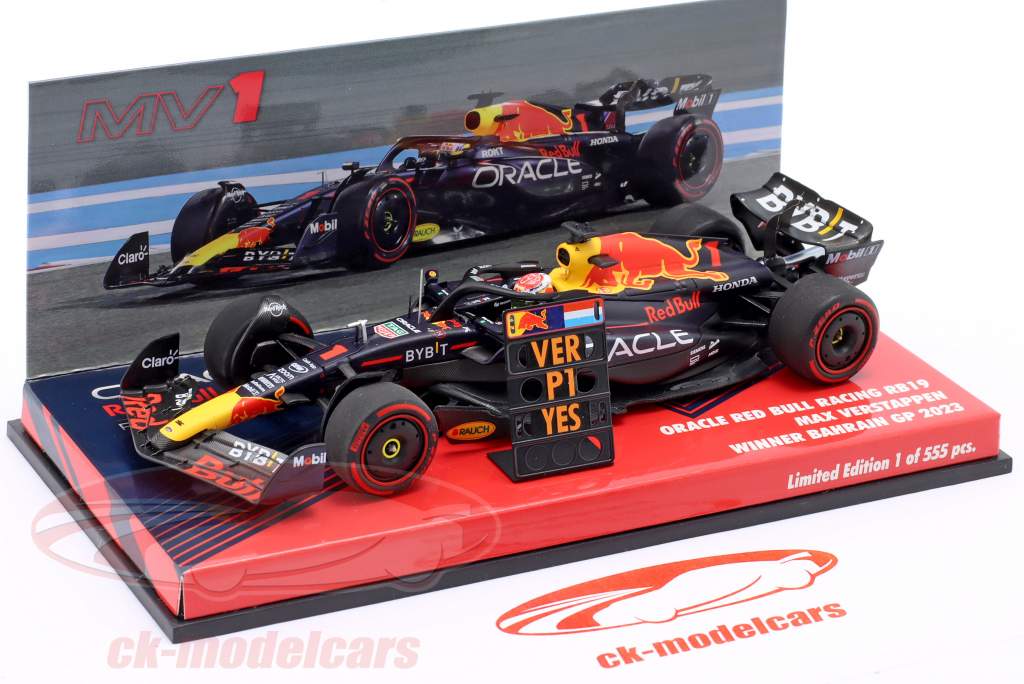 Max Verstappen Red Bull RB19 #1 勝者 Bahrain GP 式 1 世界チャンピオン 2023 1:43  Minichamps
