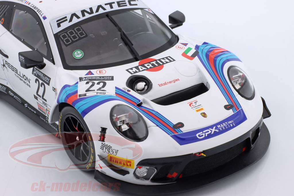 Ixo 1:18 Porsche 911 GT3 R #22 24h Spa 2021 Martini Racing GPX 