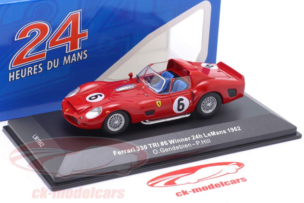 Ferrari 330 TRI #6 gagnant 24h LeMans 1962 Gendebien, Hill 1:43 Ixo