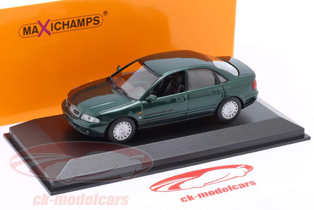 Audi A4 Année de construction 1995 vert foncé métallique 1:43 Minichamps