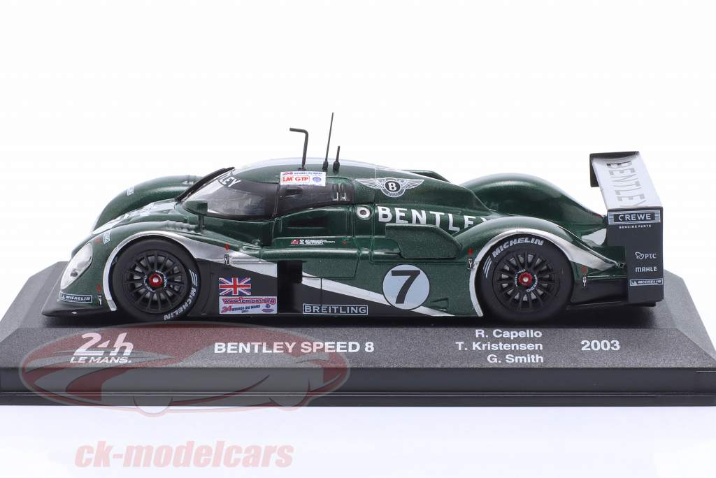 Bentley Speed 8 #7 gagnant 24h LeMans 2003 Kristensen, Capello, Smith 1:43 Altaya