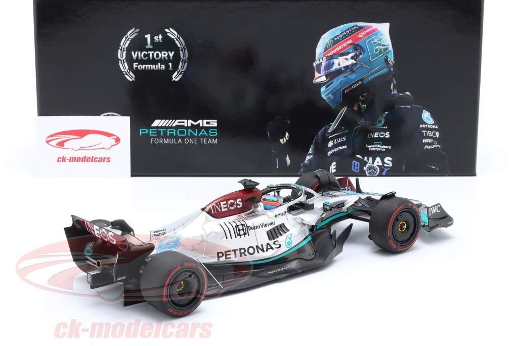 G. Russell Mercedes-AMG F1 W13 #63 1st F1 Win Brasilien GP Formel 1 2022 1:18 Minichamps