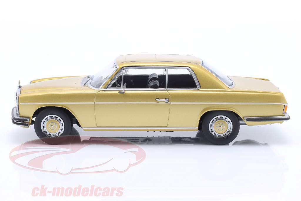 Mercedes-Benz 280C/8 W114 Coupe Ano de construção 1969 ouro metálico 1:18 KK-Scale