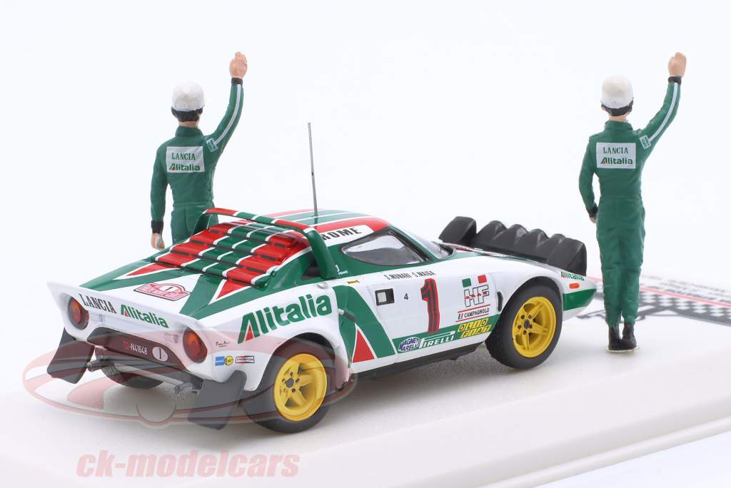 Lancia Stratos HF #1 gagnant Rallye Monte Carlo 1977 avec personnages 1:43 Ixo