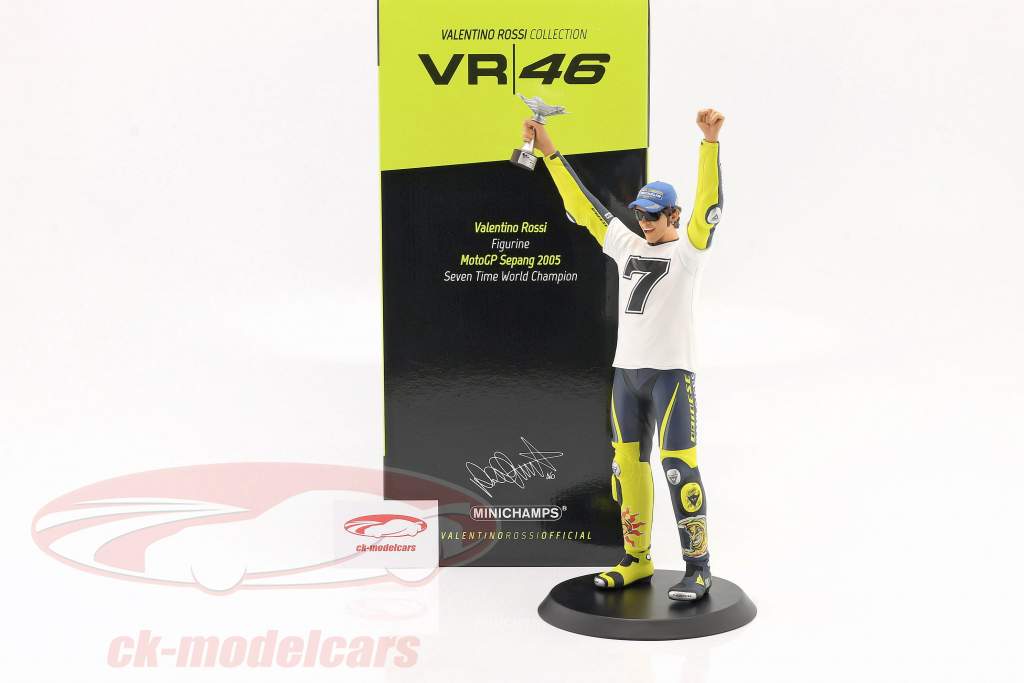 Valentino Rossi 7 Times World champion MotoGP Sepang 2005 figure 1:6 Minichamps