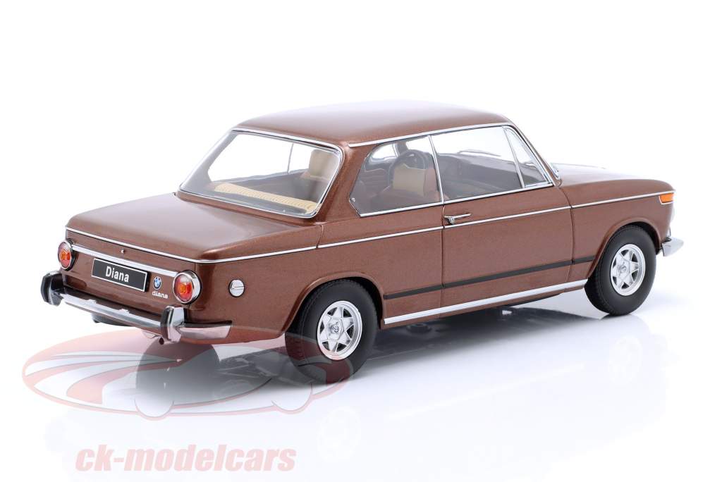 BMW 2002 ti Diana Baujahr 1970 braun metallic 1:18 KK-Scale