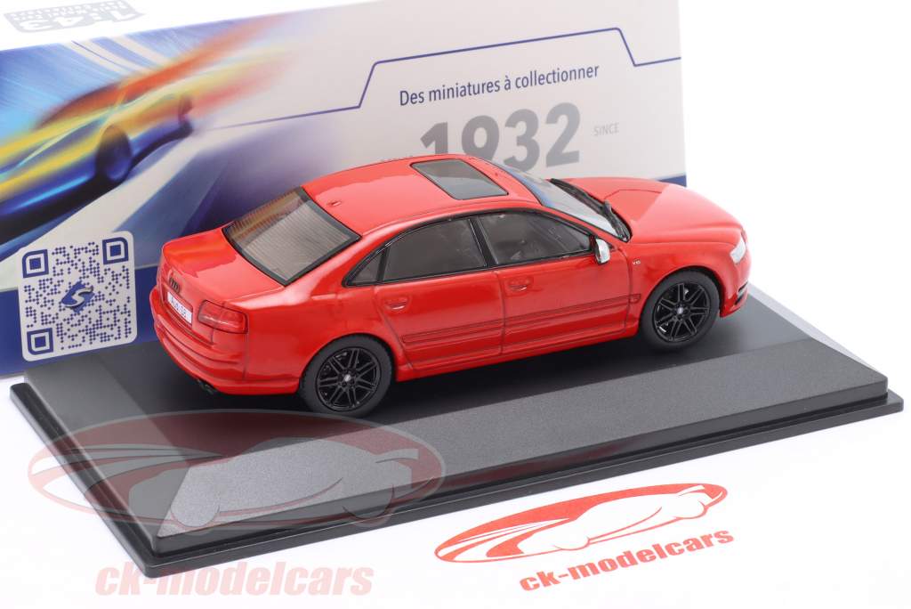 Audi S8 (D3) 5.2l V10 Année de construction 2010 rouge 1:43 Solido