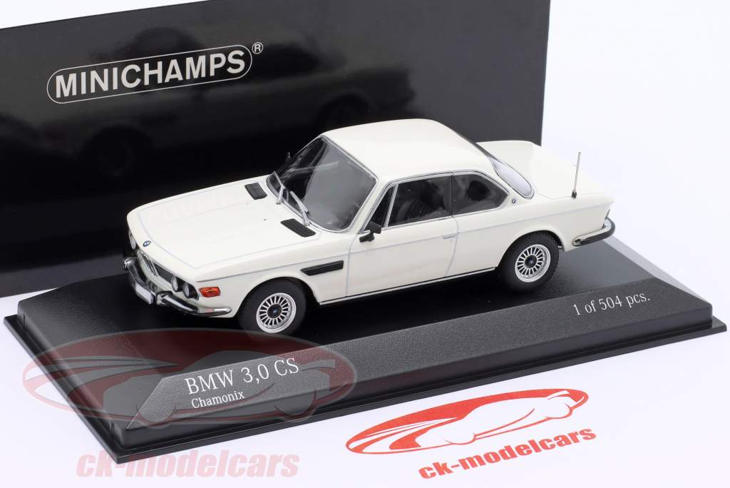 BMW 3.0 CS Byggeår 1969 hvid 1:43 Minichamps