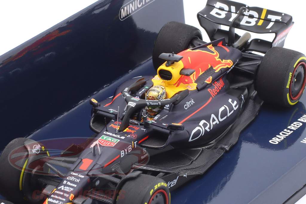 Max Verstappen Red Bull RB18 #1 winnaar Mexico GP formule 1 Wereldkampioen 2022 1:43 Minichamps