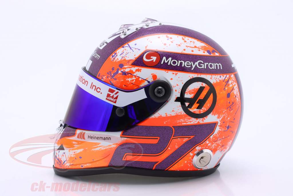 Nico Hülkenberg #27 MoneyGram Haas F1 Team fórmula 1 2023 casco 1:2 Schuberth