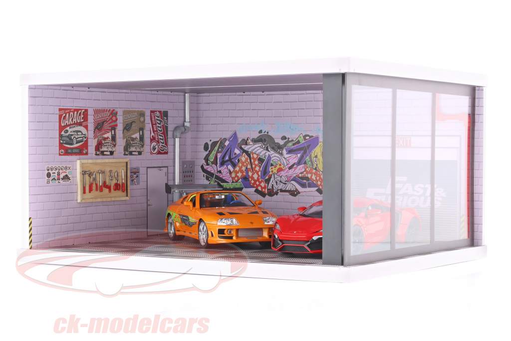 Diorama-Bausatz Autowerkstatt für Modellautos im Maßstab 1:18 TOURING
