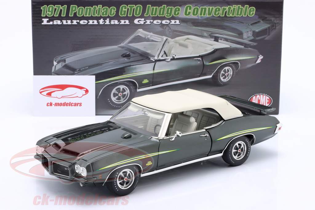 Pontiac GTO Judge Convertible Año de construcción 1970 verde oscuro metálico 1:18 GMP