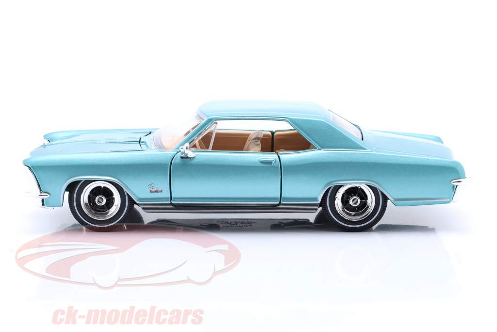 Buick Riviera Año de construcción 1965 azul 1:24 Maisto