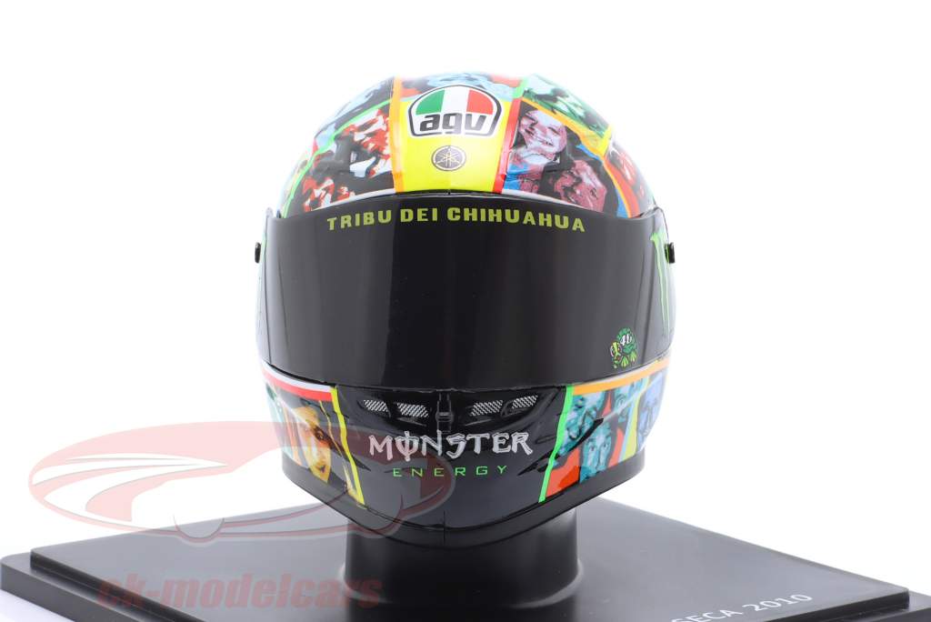 V. Rossi #46 3 Laguna Seca MotoGP Verdensmester 2010 hjelm 1:5 Spark Editions