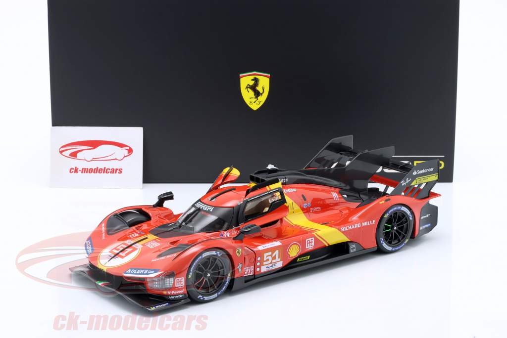 Ferrari 499P #51 ganador 24h LeMans 2023 Pier Guidi, Calado, Giovinazzi 1:18 Bburago