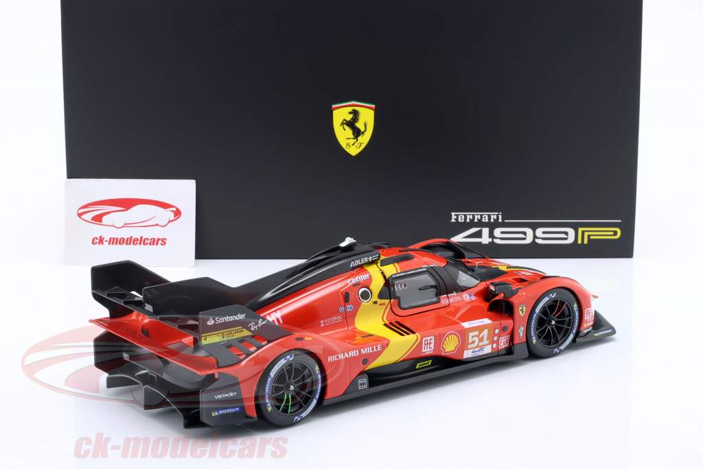 Ferrari 499P #51 ganador 24h LeMans 2023 Pier Guidi, Calado, Giovinazzi 1:18 Bburago