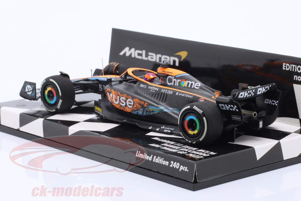 Daniel Ricciardo McLaren MCL36 #3 Abou Dabi GP formule 1 2022 1:43 Minichamps