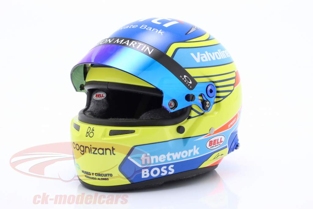 Fernando Alonso #14 Aston Martin Aramco F1 Team formule 1 2024 casque 1:2 Bell