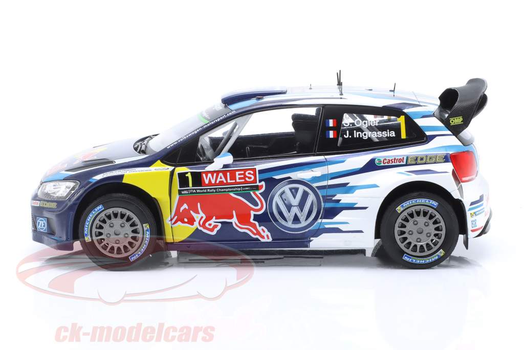 Volkswagen VW Polo WRC #1 winnaar verzameling Wales 2015 Ogier, Ingrassia 1:18 Altaya